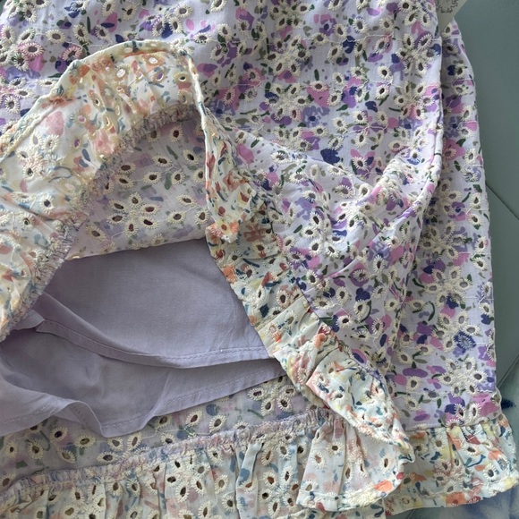 Eyelet Two Piece Ruffle Shorts Set - Picture 11 of 15